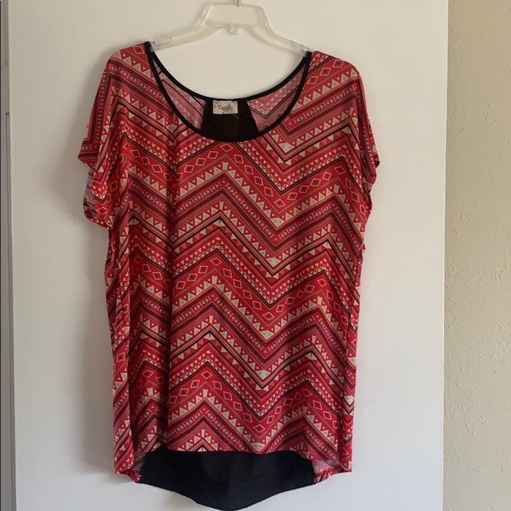 Blouse, short sleeve
